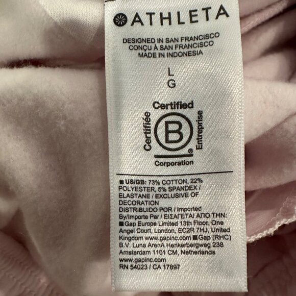ATHLETA WOMENS LIGHT PINK FOREVER FLEECE JOGGER PANTS NEW LARGE - Picture 11 of 11